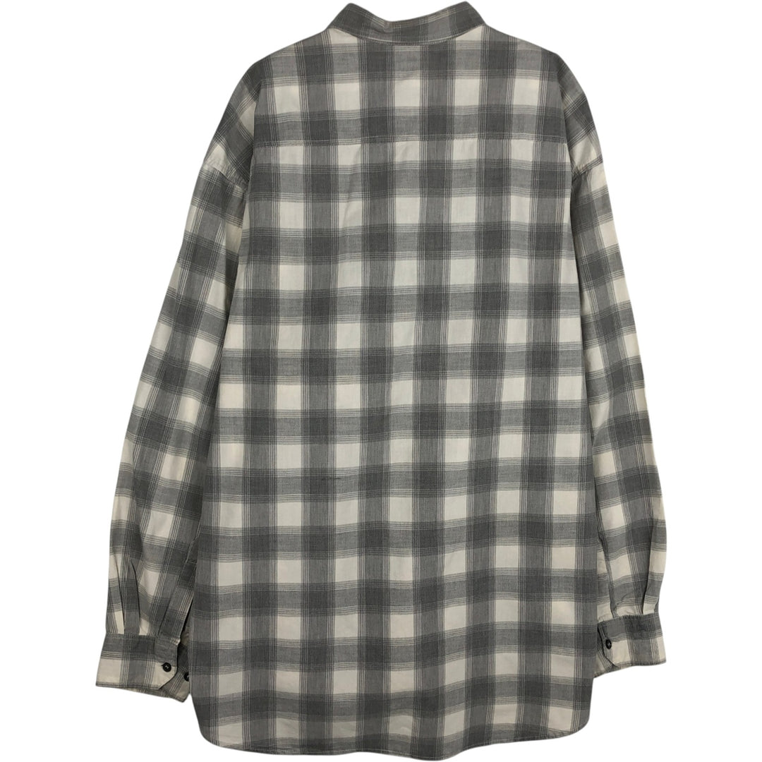 90'S GAP Vintage Long Sleeve Button-Down Check Shirt, Men's XL cotton white type Vintage Second Hand