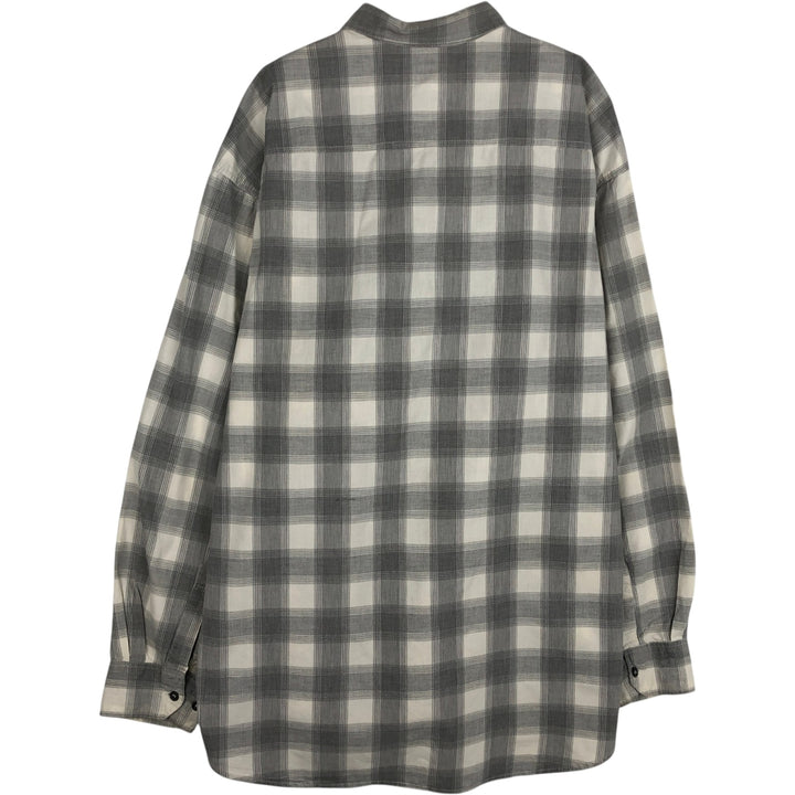 90'S GAP Vintage Long Sleeve Button-Down Check Shirt, Men's XL cotton white type Vintage Second Hand