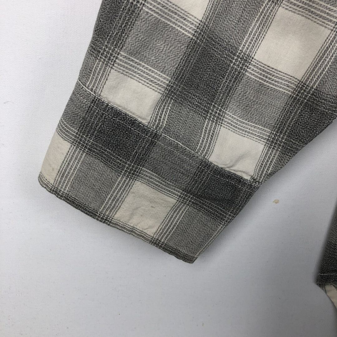 90'S GAP Vintage Long Sleeve Button-Down Check Shirt, Men's XL cotton white type Vintage Second Hand
