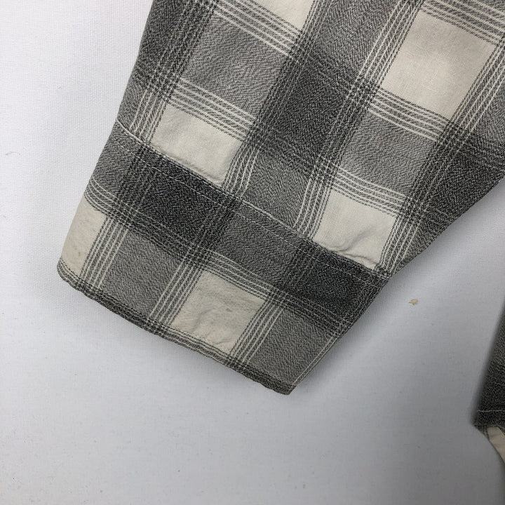 90'S GAP Vintage Long Sleeve Button-Down Check Shirt, Men's XL cotton white type Vintage Second Hand