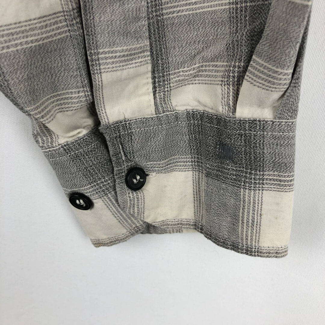90'S GAP Vintage Long Sleeve Button-Down Check Shirt, Men's XL cotton white type Vintage Second Hand