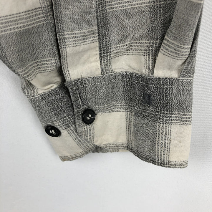 90'S GAP Vintage Long Sleeve Button-Down Check Shirt, Men's XL cotton white type Vintage Second Hand
