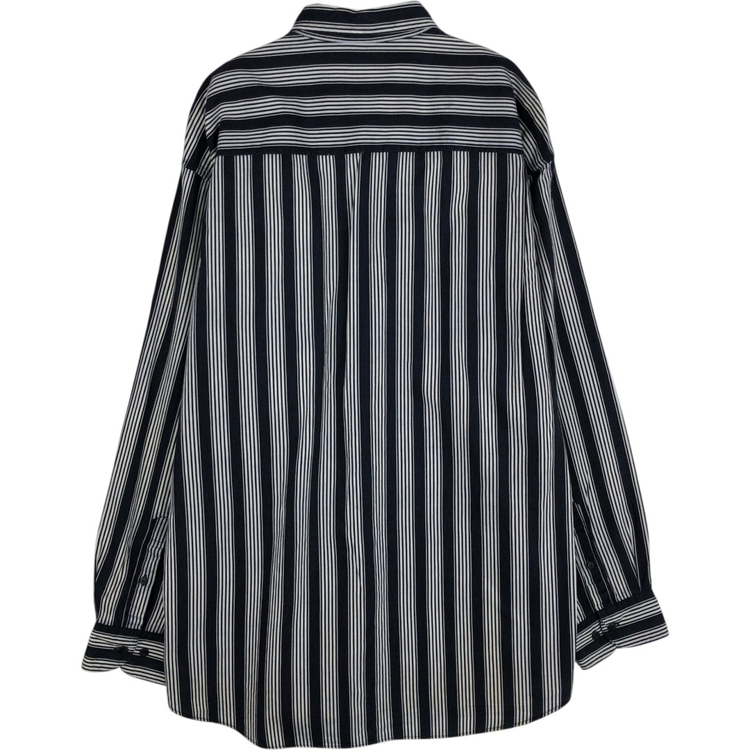90'S GAP Vintage Long Sleeve Button-Down Striped Shirt, Men's XL cotton navy blue type Vintage Second Hand