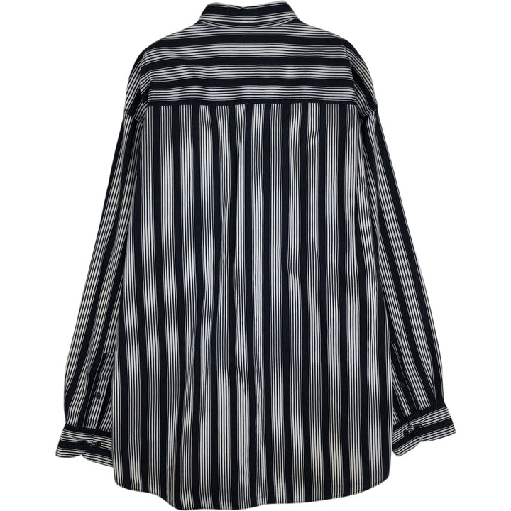 90'S GAP Vintage Long Sleeve Button-Down Striped Shirt, Men's XL cotton navy blue type Vintage Second Hand