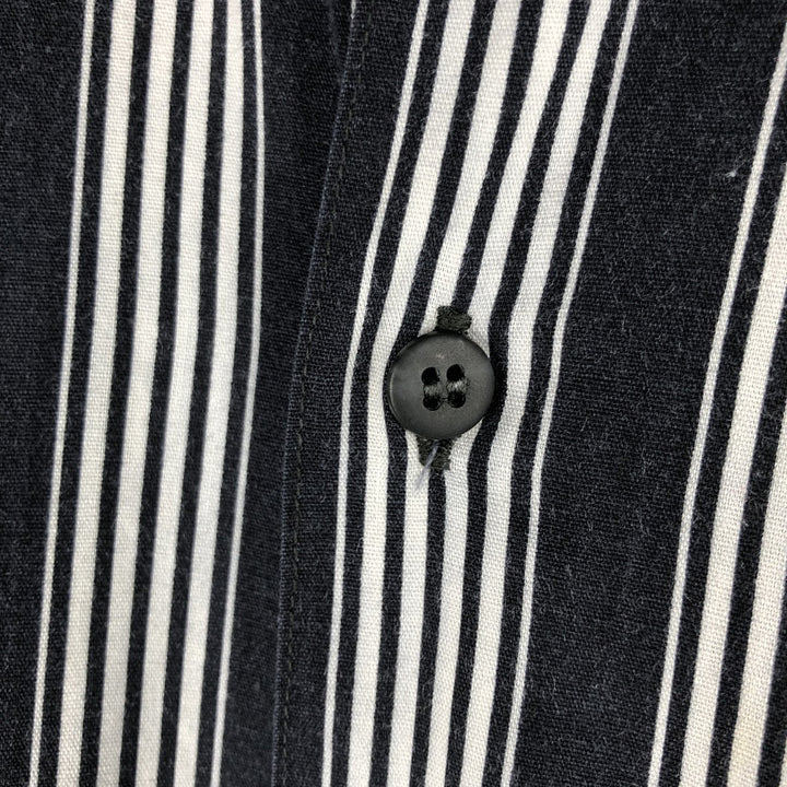 90'S GAP Vintage Long Sleeve Button-Down Striped Shirt, Men's XL cotton navy blue type Vintage Second Hand