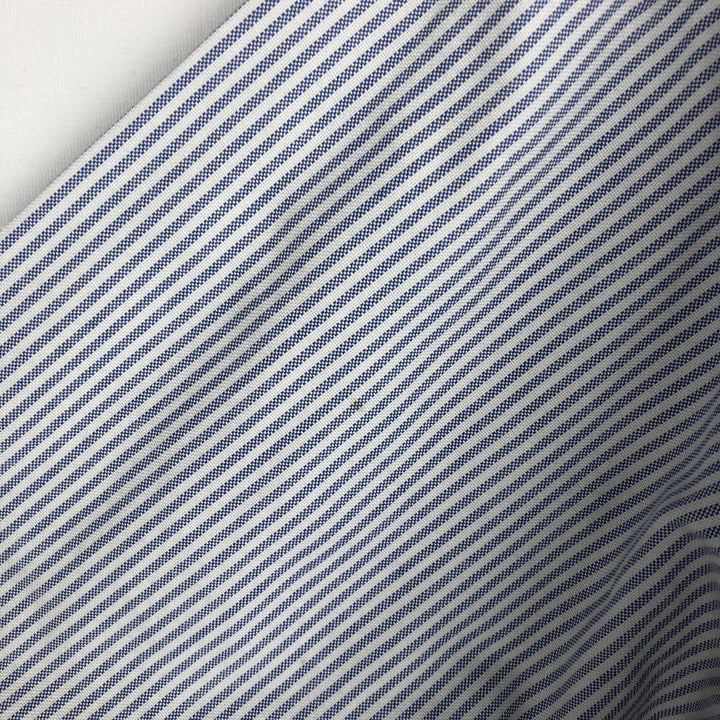 70s-80'S LL Bean Long-Sleeve Button-Down Striped Shirt, Made in USA, Men's Size M (Equivalent), Vintage cotton white type Vintage Second Hand