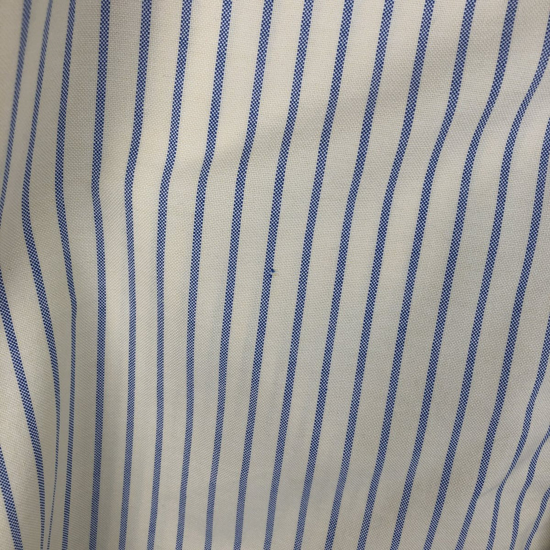 70s-80'S LL Bean Stripe Pattern Long-Sleeve Button-Down Stripe Shirt, Made in USA, Men's Size M (approx.), Vintage cotton ivory Vintage Second Hand