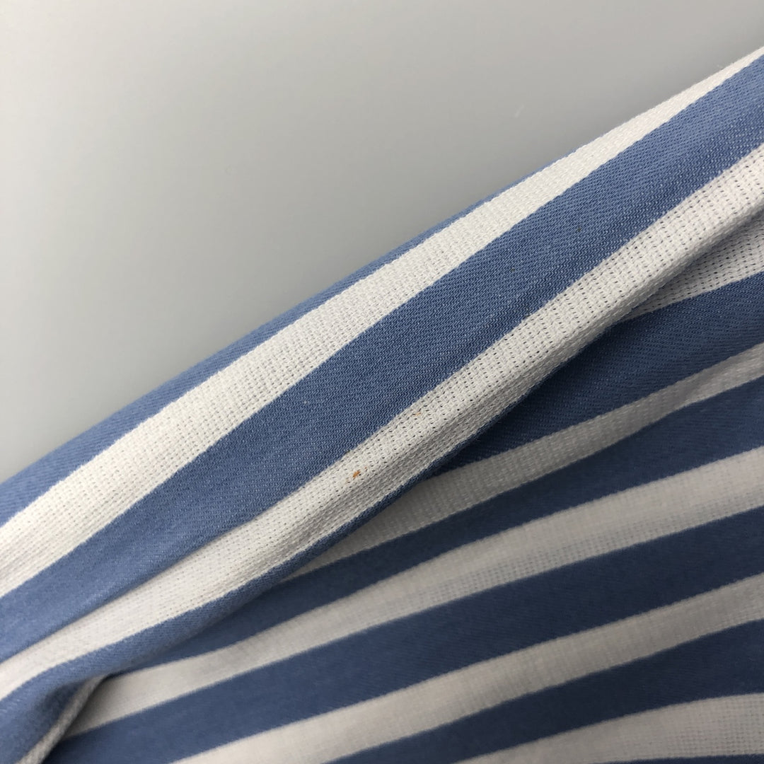 1990'S Armani Jeans Long-Sleeve Cotton Striped Shirt, Men's Size XS (approx.), Vintage cotton blue type Vintage Second Hand