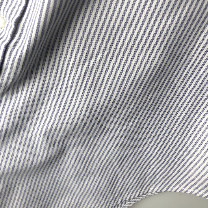 80s-90'S Brooks Brothers MAKERS Long Sleeve Button-Down Striped Shirt Made in USA Men's Size L cotton blue type Vintage Second Hand