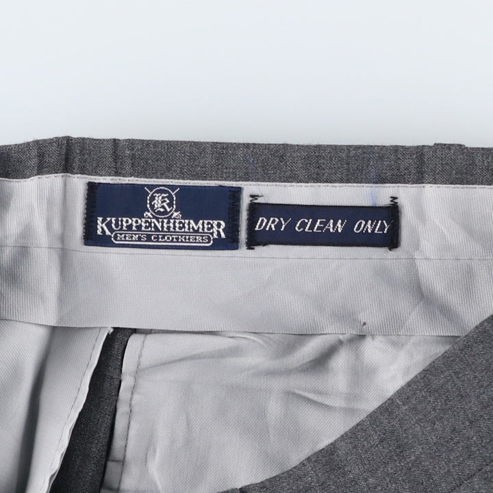 ~90'S KUPPENHEIMER Slacks Pants Men's W32 equivalent Vintage unclear gray type Vintage Second Hand