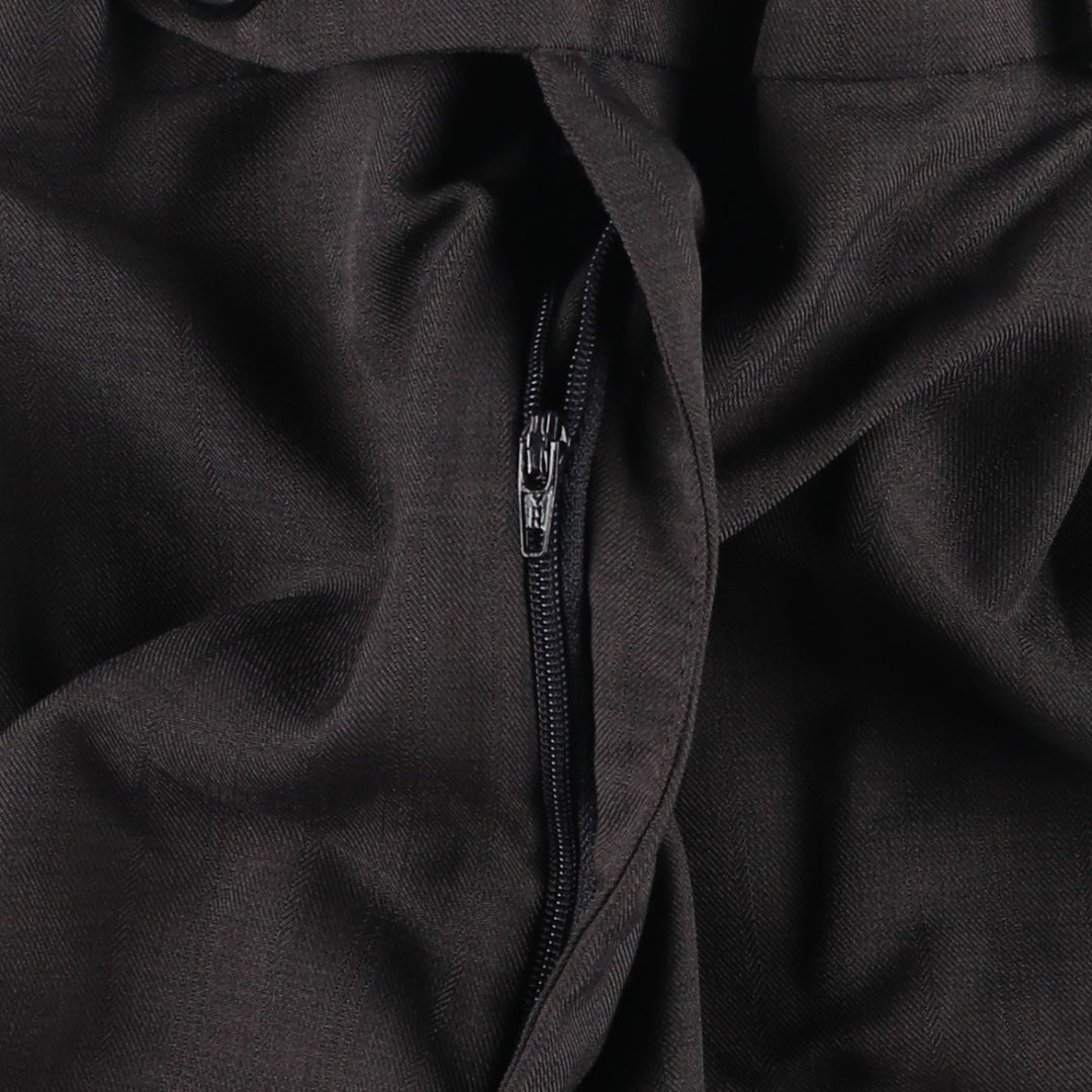 Paolo Rossi Two-Pleat Wide-Leg Trousers, Made in Italy, Men's Size W34 (approx.) unclear Charcoal Vintage Second Hand