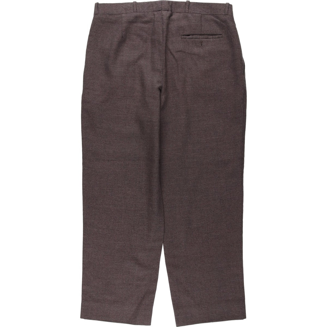 PIRAMIDE Two-Pleat Wool Trousers, Men's Size W35 (approx.) wool brown type Vintage Second Hand
