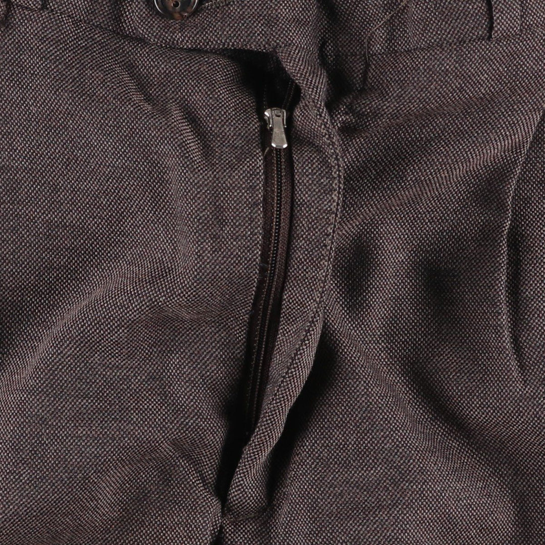 PIRAMIDE Two-Pleat Wool Trousers, Men's Size W35 (approx.) wool brown type Vintage Second Hand