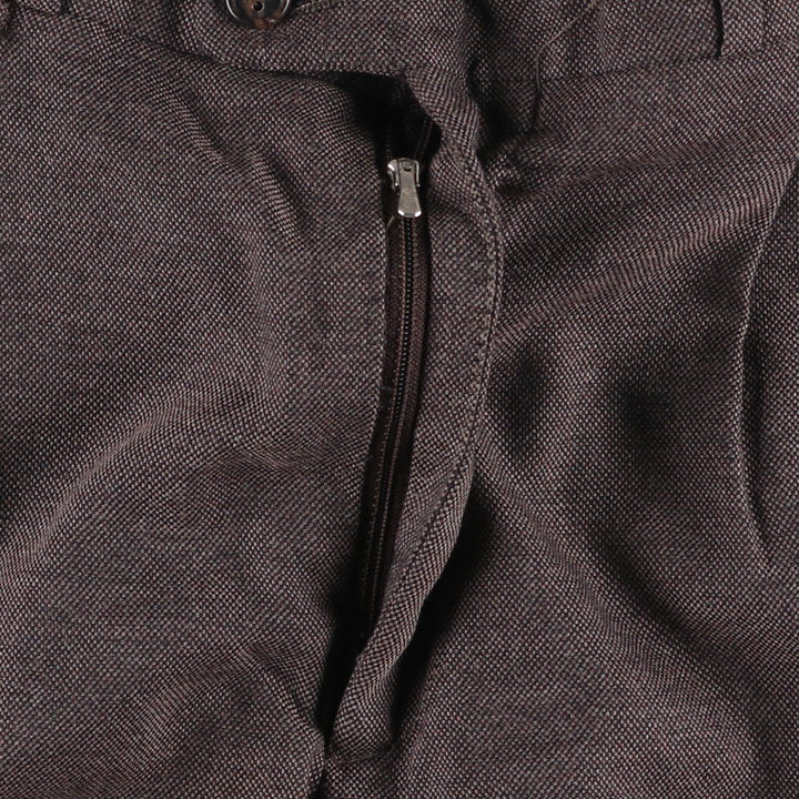 PIRAMIDE Two-Pleat Wool Trousers, Men's Size W35 (approx.) wool brown type Vintage Second Hand