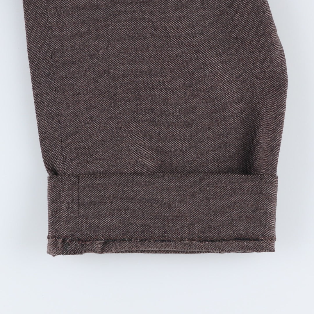 PIRAMIDE Two-Pleat Wool Trousers, Men's Size W35 (approx.) wool brown type Vintage Second Hand