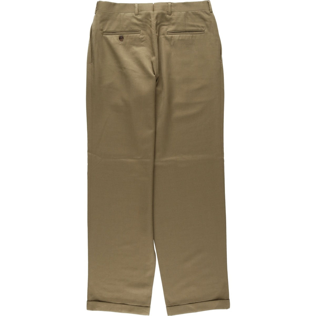Corbin Nordstrom two-pleat wide-leg trousers, made in the USA, men's size W32 (approx.). unclear Khaki type beige Vintage Second Hand
