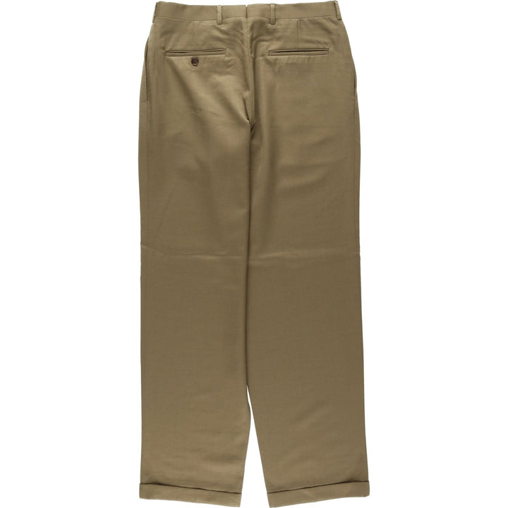 Corbin Nordstrom two-pleat wide-leg trousers, made in the USA, men's size W32 (approx.). unclear Khaki type beige Vintage Second Hand