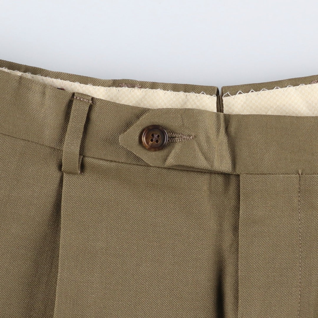 Corbin Nordstrom two-pleat wide-leg trousers, made in the USA, men's size W32 (approx.). unclear Khaki type beige Vintage Second Hand