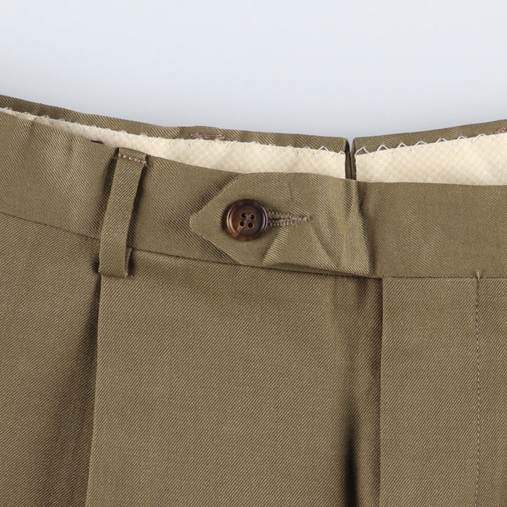 Corbin Nordstrom two-pleat wide-leg trousers, made in the USA, men's size W32 (approx.). unclear Khaki type beige Vintage Second Hand
