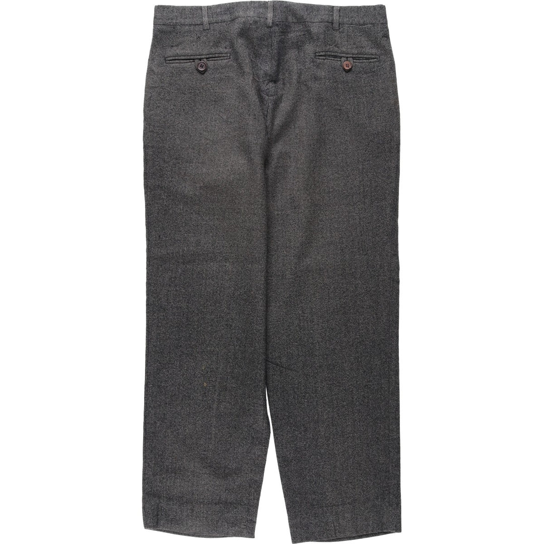 80s-90'S Baronet Two-Pleat Wool Trousers, Men's Size W34 (approx.), Vintage wool gray type Vintage Second Hand