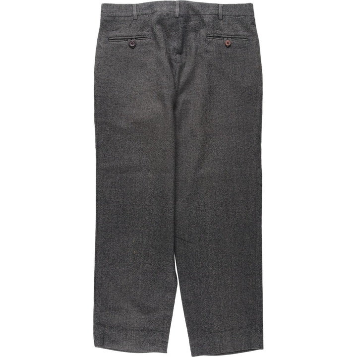 80s-90'S Baronet Two-Pleat Wool Trousers, Men's Size W34 (approx.), Vintage wool gray type Vintage Second Hand