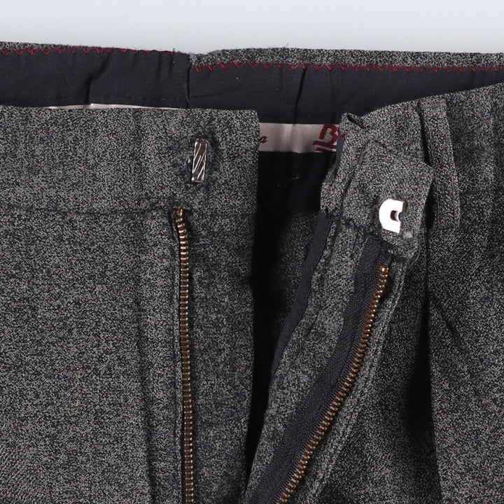 80s-90'S Baronet Two-Pleat Wool Trousers, Men's Size W34 (approx.), Vintage wool gray type Vintage Second Hand