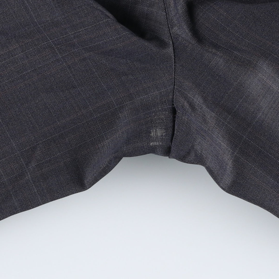 LINEA NATURALE Check Pattern Wool Trousers, Made in Italy, Men's Size W32 (approx.), Two-Pleat, Vintage Style wool gray type Vintage Second Hand