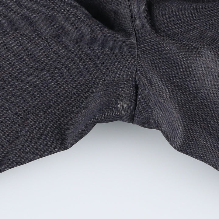 LINEA NATURALE Check Pattern Wool Trousers, Made in Italy, Men's Size W32 (approx.), Two-Pleat, Vintage Style wool gray type Vintage Second Hand