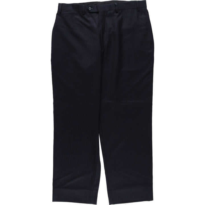 Calvin Klein striped pattern slacks, wide-leg pants, men's size W36 (approx.) unclear navy blue type Vintage Second Hand