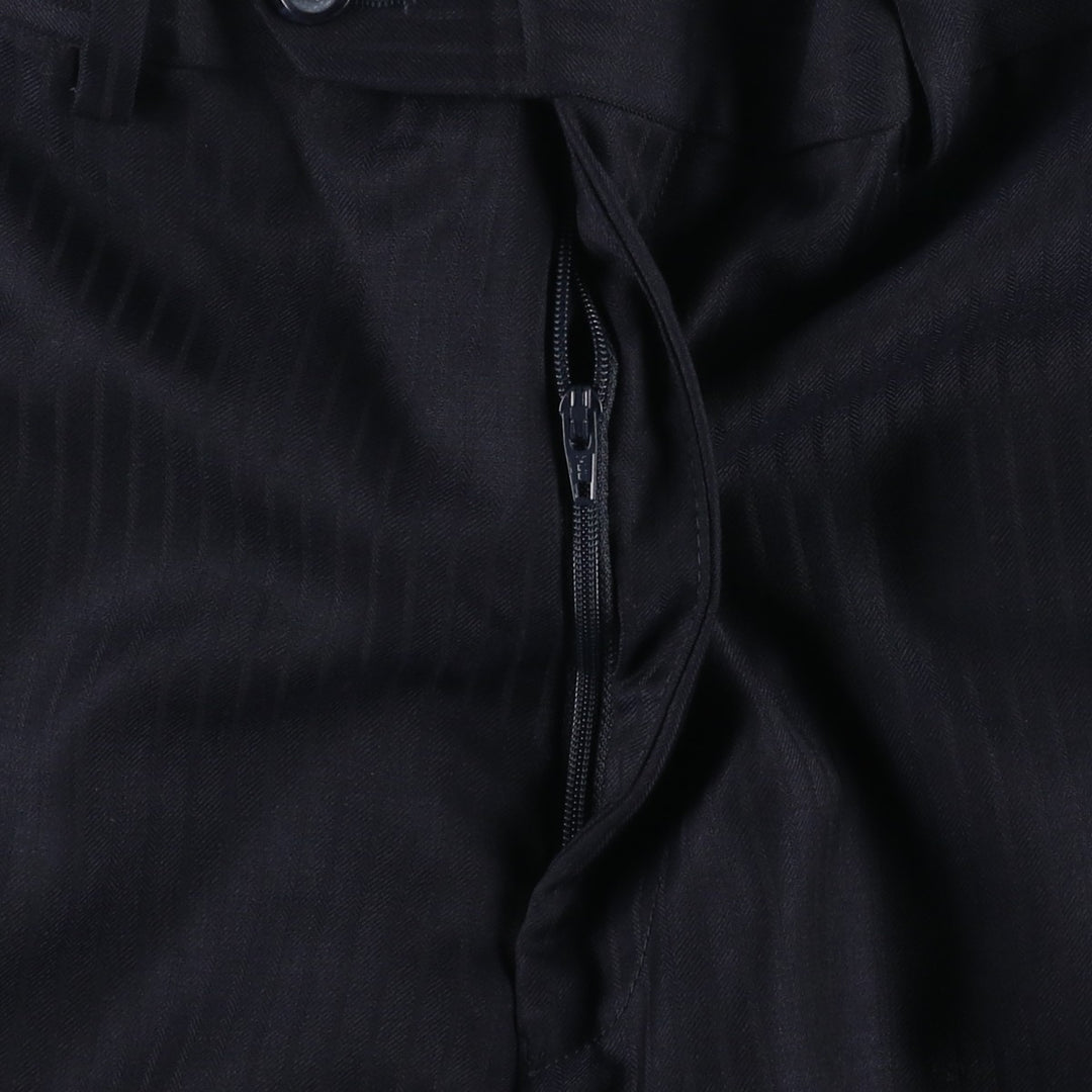 Calvin Klein striped pattern slacks, wide-leg pants, men's size W36 (approx.) unclear navy blue type Vintage Second Hand