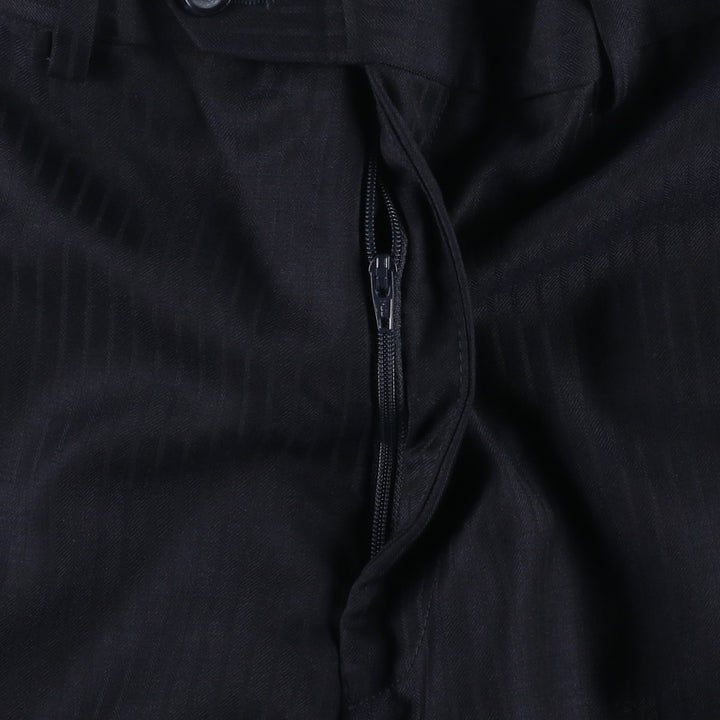 Calvin Klein striped pattern slacks, wide-leg pants, men's size W36 (approx.) unclear navy blue type Vintage Second Hand