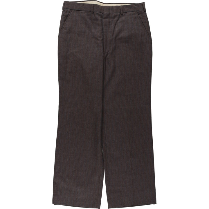 1980s-era striped pattern slacks pants, men's size W32 (approx.), vintage. unclear brown type Vintage Second Hand