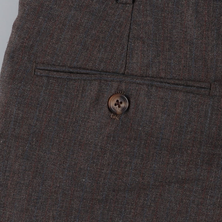 1980s-era striped pattern slacks pants, men's size W32 (approx.), vintage. unclear brown type Vintage Second Hand