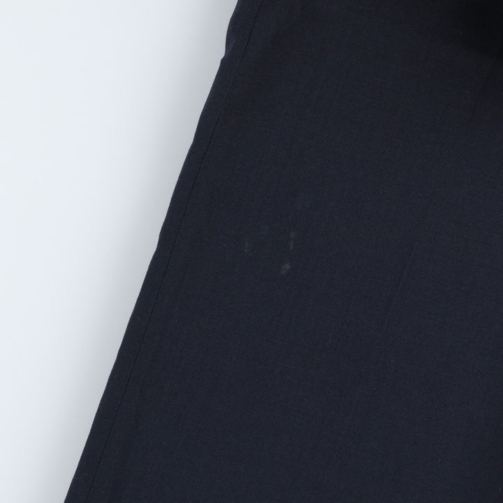 ~90'S Neil Martin Two-Pleat Polyester x Wool Trousers, Made in USA, Men's W33 (approx.) polyester navy blue type Vintage Second Hand