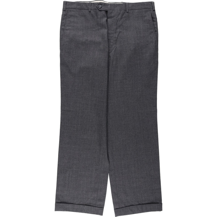 ~1990'S NORDSTROM Wool Pants, Slacks, Made in USA, Men's W35 (approx.), Vintage wool gray type Vintage Second Hand