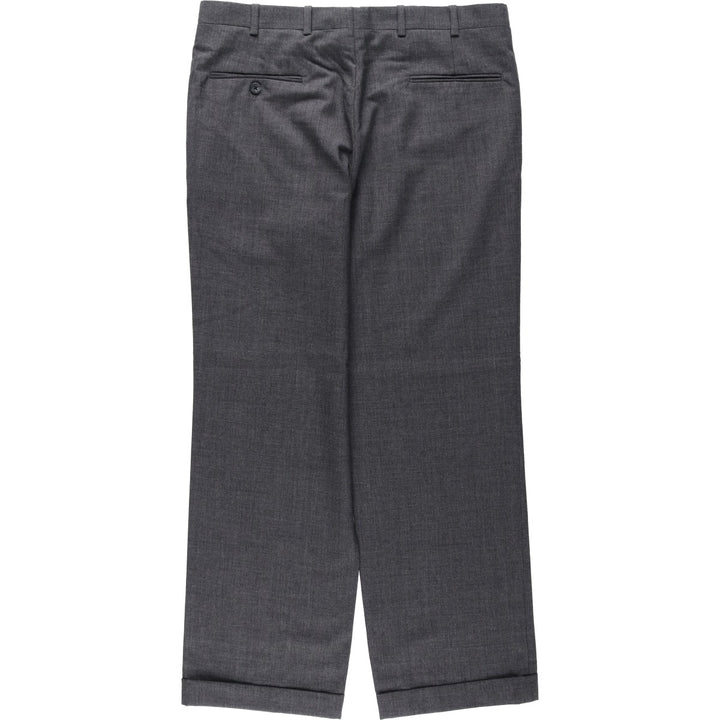 ~1990'S NORDSTROM Wool Pants, Slacks, Made in USA, Men's W35 (approx.), Vintage wool gray type Vintage Second Hand