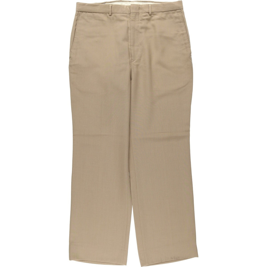 Vintage 80s-90'S TOWNCRAFT wide-leg slacks, men's size 34 (approx.) polyester Beige type Vintage Second Hand