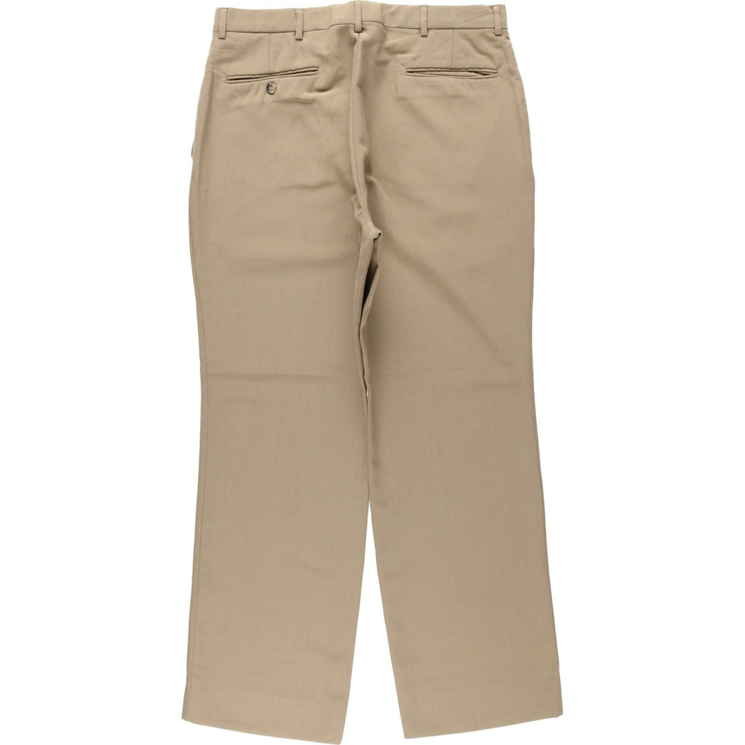 Vintage 80s-90'S TOWNCRAFT wide-leg slacks, men's size 34 (approx.) polyester Beige type Vintage Second Hand