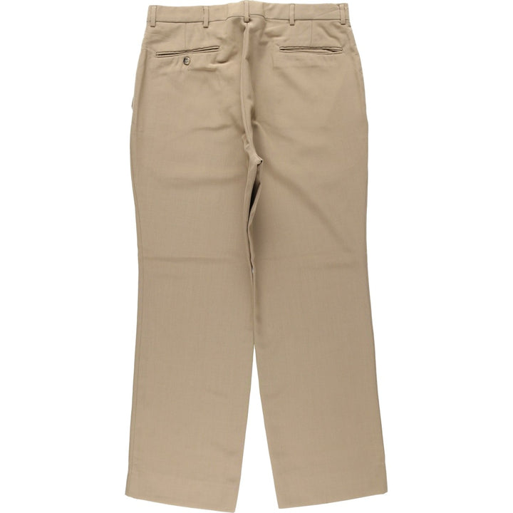 Vintage 80s-90'S TOWNCRAFT wide-leg slacks, men's size 34 (approx.) polyester Beige type Vintage Second Hand