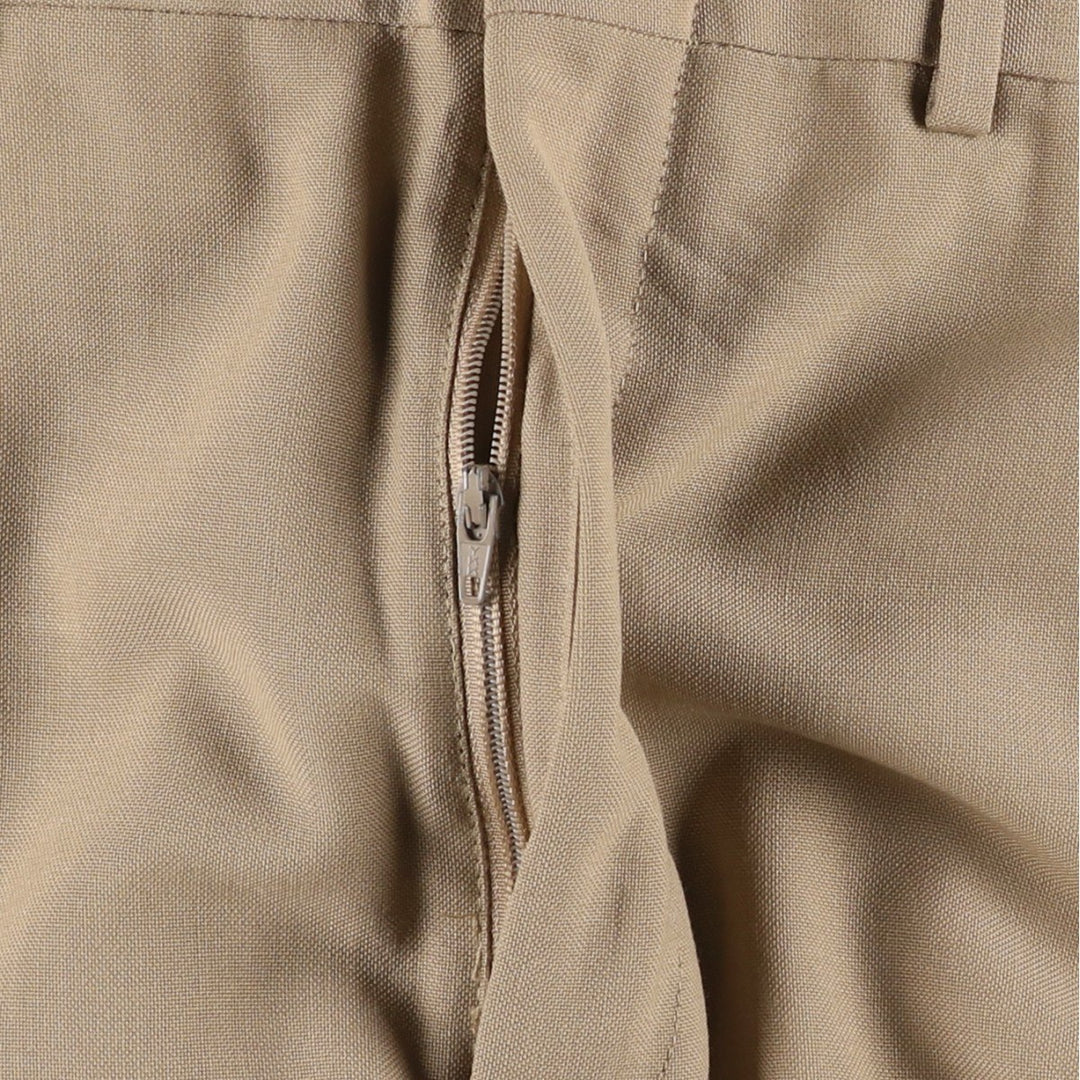 Vintage 80s-90'S TOWNCRAFT wide-leg slacks, men's size 34 (approx.) polyester Beige type Vintage Second Hand