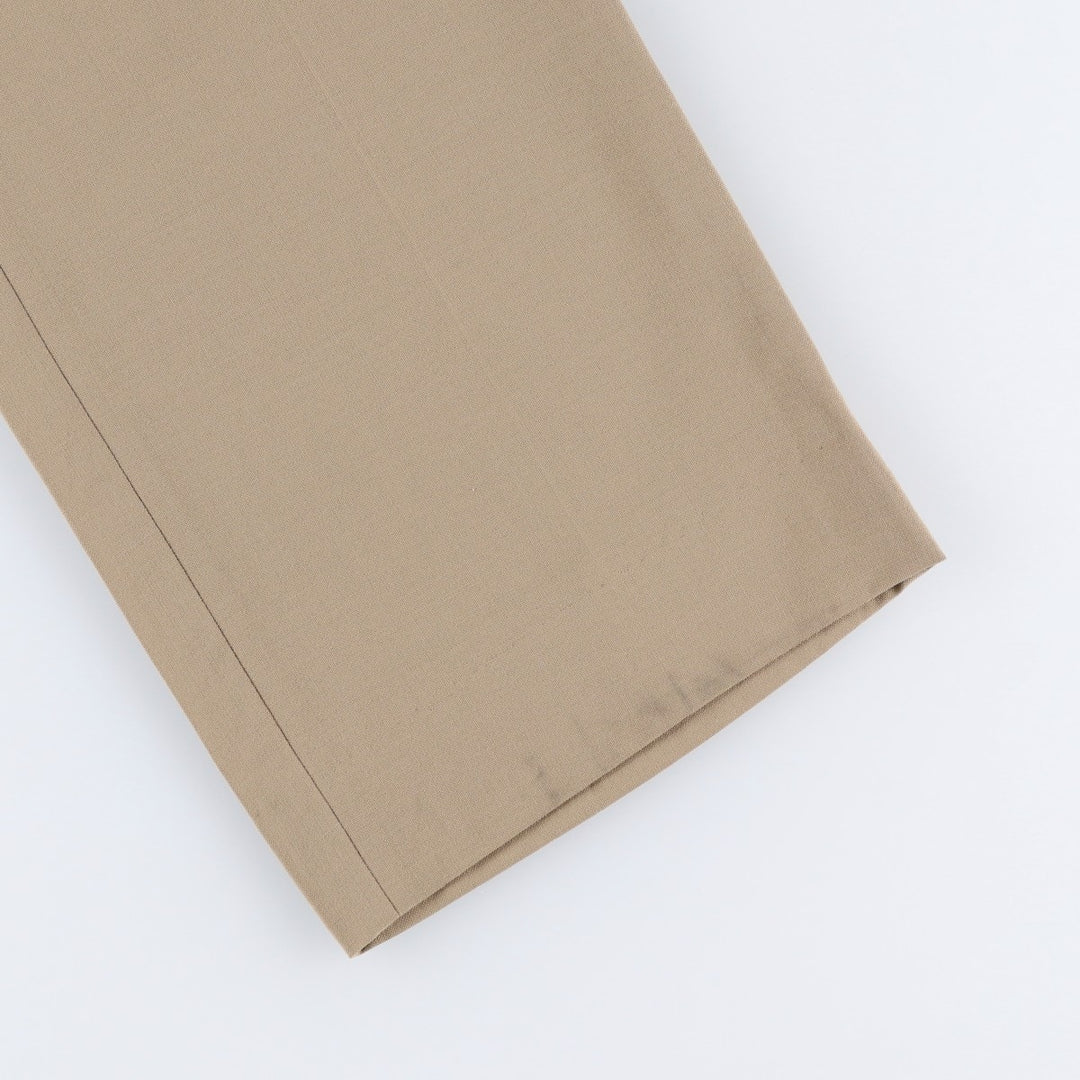 Vintage 80s-90'S TOWNCRAFT wide-leg slacks, men's size 34 (approx.) polyester Beige type Vintage Second Hand