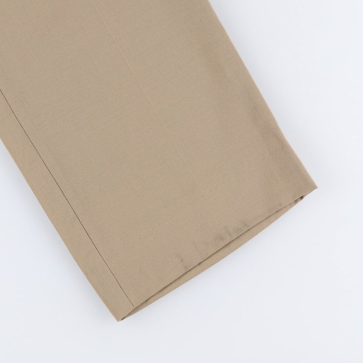 Vintage 80s-90'S TOWNCRAFT wide-leg slacks, men's size 34 (approx.) polyester Beige type Vintage Second Hand