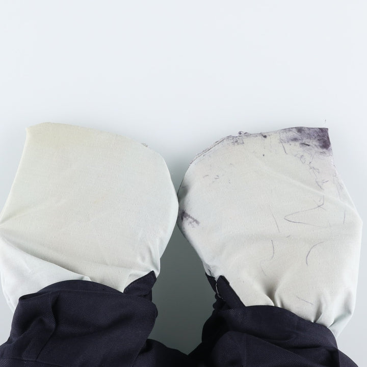 Two-pleat slacks pants for men, size W33 unclear navy blue type Vintage Second Hand