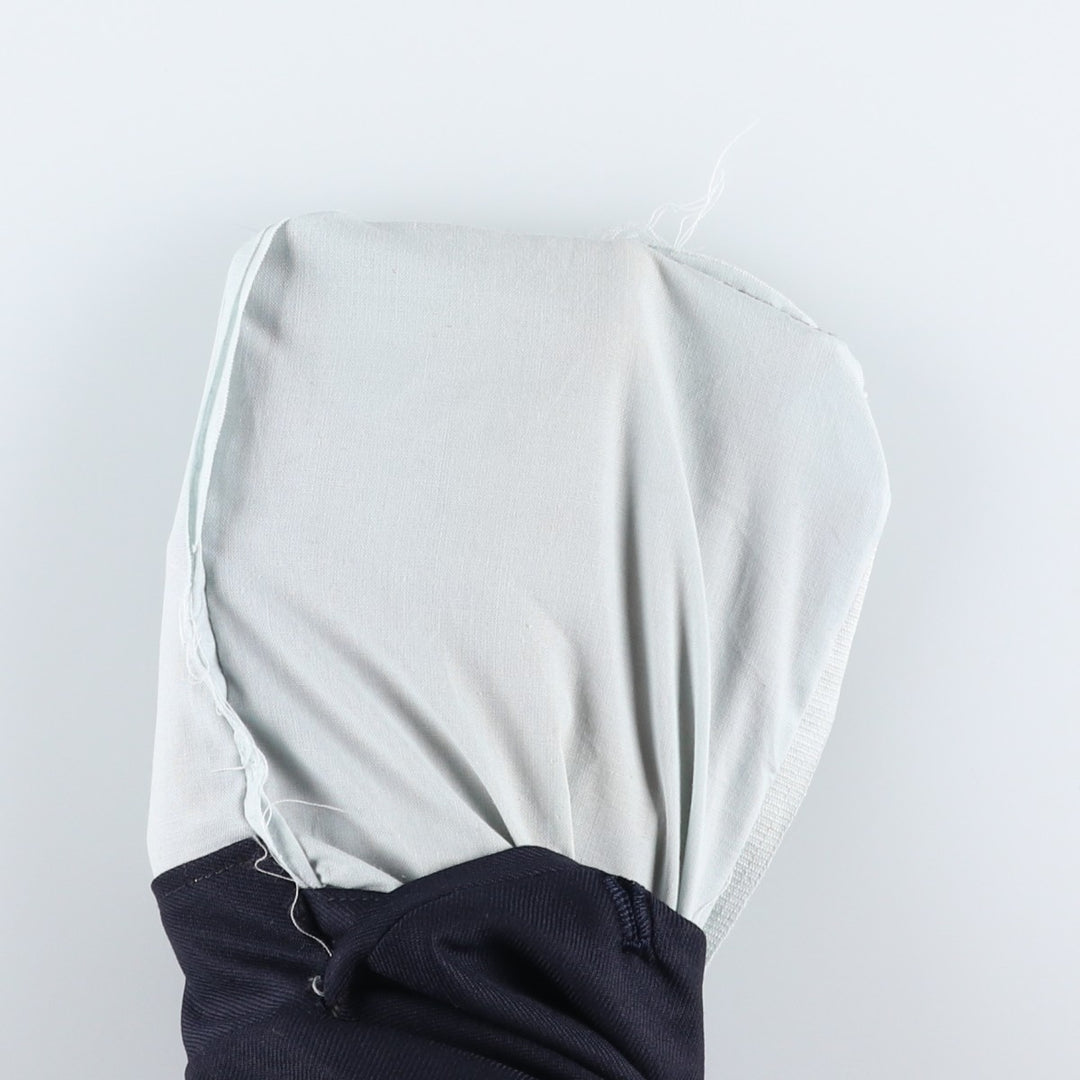 Two-pleat slacks pants for men, size W33 unclear navy blue type Vintage Second Hand