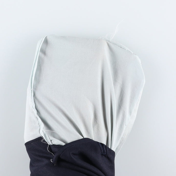 Two-pleat slacks pants for men, size W33 unclear navy blue type Vintage Second Hand