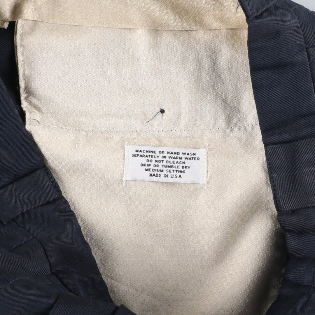 Berle Three-Pleat Slacks Pants, Made in USA, Men's Size W31 (approx.) unclear navy blue type Vintage Second Hand
