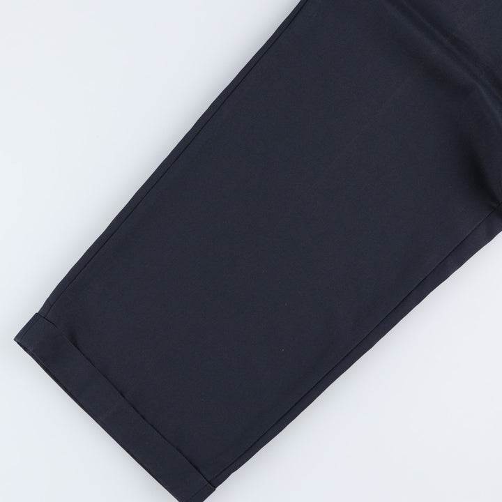 Berle Three-Pleat Slacks Pants, Made in USA, Men's Size W31 (approx.) unclear navy blue type Vintage Second Hand