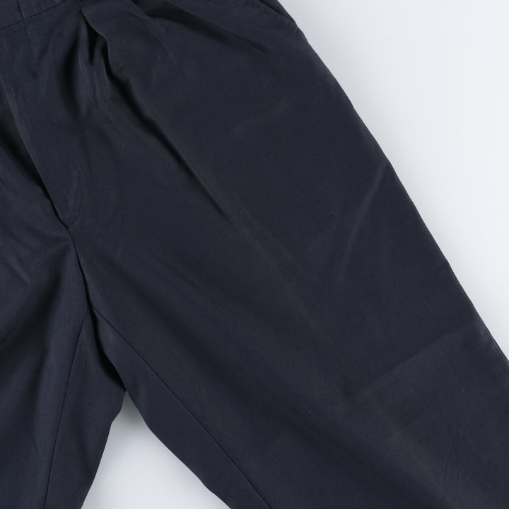 Berle Three-Pleat Slacks Pants, Made in USA, Men's Size W31 (approx.) unclear navy blue type Vintage Second Hand