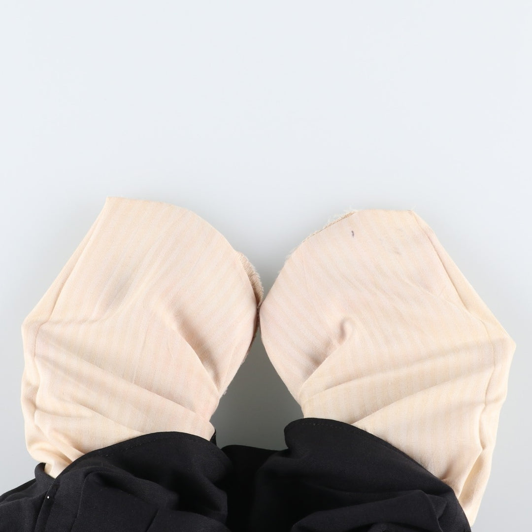 90'S Savane two-pleat wide-leg trousers, men's size W32 (approx.) polyester black type Vintage Second Hand
