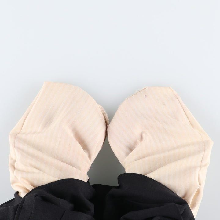 90'S Savane two-pleat wide-leg trousers, men's size W32 (approx.) polyester black type Vintage Second Hand